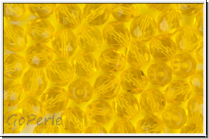B�hm. Glasschliffperle, feuerpol., 8mm, sunflower, trans., 10 Stk.