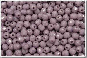 B�hm. Glasschliffperle, feuerpol., 3mm, amethyst, op., 50 Stk.