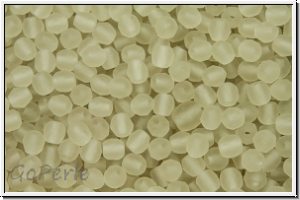 B�hm. Glasschliffperle, feuerpol., 3mm, black diamond, trans., matte, 50 Stk.