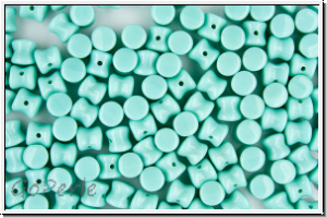 Diabolo-Beads, 5x5mm, turquoise, op., 25 Stk.