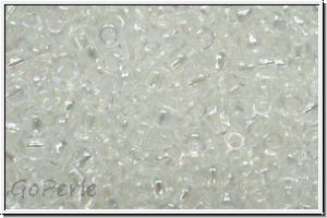 R-11-0161, TOHO Rocailles, 11/0, crystal, trans., AB, 10g