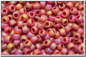 R-11-0768, TOHO Rocailles, 11/0, red, op., matte, AB, 10g