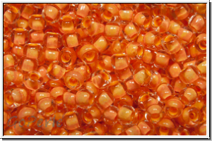 R-11-0963, TOHO Rocailles, 11/0, crystal, trans., apricot-ld., 10g