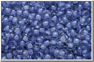 R-11-0966, TOHO Rocailles, 11/0, crystal, trans., purple-ld., 10g