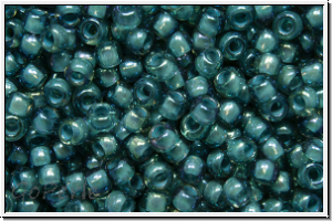 R-11-1852, TOHO Rocailles, 11/0, capri, trans., denim blue-ld., AB, 10g