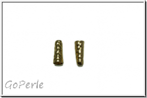 Perlenkappe (-cone) "Leguan", JBB, 12x5, messingfb., Messing, 2 Stk.