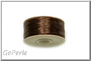 NYMO, SizeB, Beading Thread, Nylon-F�delgarn, brown, 1 Spule