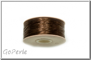 NYMO, SizeD, Beading Thread, Nylon-F�delgarn, brown, 1 Spule