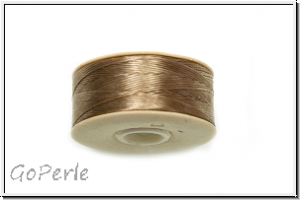 NYMO, SizeD, Beading Thread, Nylon-F�delgarn, sand ash, 1 Spule