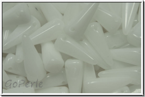 VILLA Beads, PRECIOSA, 6x6x14mm, white, alabaster, 20 Stk.