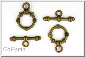 Toggle-Verschluss "Am Hafen", 21x16mm, antikmessingfb., Metall, 1 Stk.