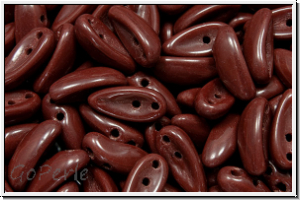 Chili-Beads, 2-Loch, 11x4mm, terracotta, dk., op., 25 Stk.