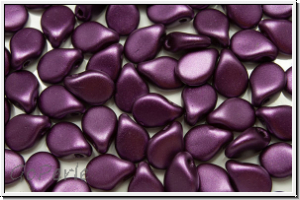 Pip-Beads, 5x7mm, white, alabaster, bordeaux pastel, 50 Stk.