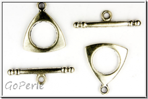 Toggle-Verschluss "Triangle", 19x16mm, antiksilberfb., Metall, 1 Stk.