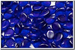 Pip-Beads, 5x7mm, cobalt, dk., trans., 50 Stk.