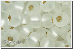 b�hm. Rocailles, 05/0, crystal, trans., silver-ld., matte, 10g