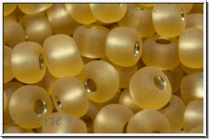 b�hm. Rocailles, 05/0, gold, trans., silver-ld., matte, 10g