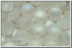Candy-Beads�, 8mm, crystal, trans., matte, AB, 25 Stk.