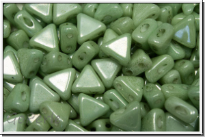 KHEOPS� PAR PUCA�, 6x5mm, white, alabaster, lt. green marbled, 50 Stk.