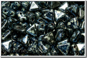 KHEOPS� PAR PUCA�, 6x5mm, black, op., silver picasso, 50 Stk.