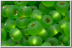 b�hm. Rocailles, 05/0, peridot, trans., silver-ld., matte, 10g
