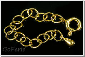 Verl�ngerungskettchen m. Federring, 7cm, vergoldet, 925er Silber, 1 Stk.