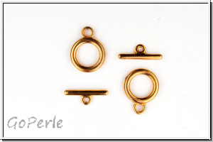 Toggle-Verschluss "Small Ring", 14x11mm, kupferfb., Metall, 1 Stk.
