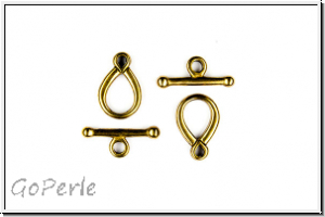 Toggle-Verschluss "Hatschepsut", 13x9mm, antikmessingfb., Messing, 1 Stk.