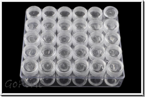 Aufbewahrungsbox mit 30 D�schen, Kunststoff, transparent, 1 Stk.