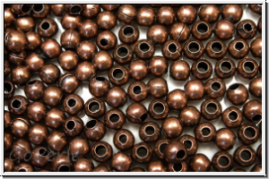 Spacer "Kugel, glatt", 3mm, antikkupferfb., Eisen, 50 Stk.