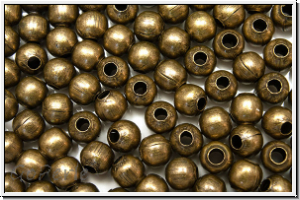 Spacer "Kugel, glatt", 4mm, antikmessingfb., Eisen, 50 Stk.
