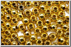Spacer "Kugel, glatt", 4mm, goldfb., Eisen, 50 Stk.