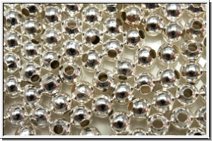 Spacer "Kugel, glatt", 4mm, silberfb., Eisen, 50 Stk.