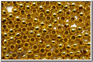 Spacer "Kugel, glatt", 3mm, goldfb., Eisen, 50 Stk.