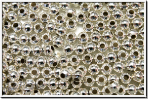 Spacer "Kugel, glatt", 3mm, silberfb., Eisen, 50 Stk.