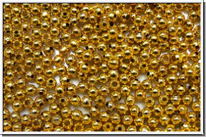 Spacer "Kugel, glatt", 2mm, goldfb., Eisen, 50 Stk.