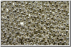 Spacer "Kugel, glatt", 2mm, silberfb., Eisen, 50 Stk.