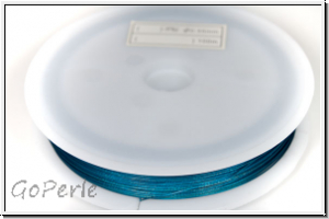 Schmuckdraht, 0,45 mm, 7 Str�nge, nylonumm., teal, Rolle/100m