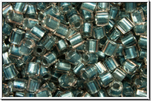 TH-11-0288, TOHO Hexagon, 11/0, crystal, trans., met. blue-ld., 10g