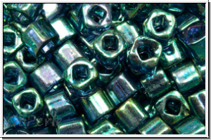 TC-03-0321, TOHO Cubes, 3mm, mediterrenean sea, trans., gold luster, 10g
