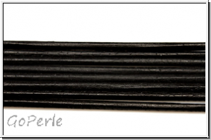 Lederband, 1,3mm, rund, black, Ziege, L�nge 1 m
