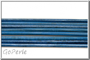 Lederband, 1,3mm, rund, blue, Ziege, L�nge 1 m