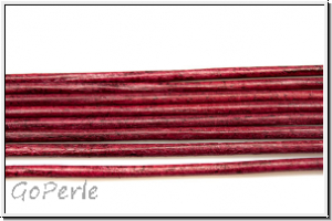 Lederband, 1,3mm, rund, garnet, Ziege, L�nge 1 m