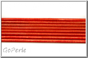 Lederband, 1,3mm, rund, orange, Ziege, L�nge 1 m