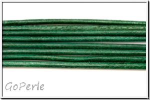 Lederband, 1,3mm, rund, dark green, Ziege, L�nge 1 m