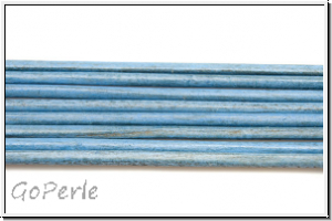 Lederband, 1,3mm, rund, light blue, Ziege, L�nge 1 m