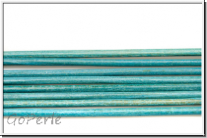 Lederband, 1,3mm, rund, turquoise, Ziege, L�nge 1 m