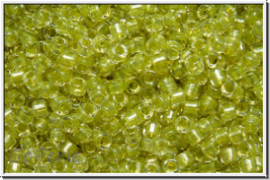 DB0910, MIYUKI Delica, 11/0, crystal, trans., spkl. hay-ld., 5g