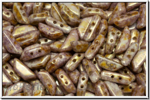 TINOS� PAR PUCA�, 10x4mm, white, op., violet senegal, 25 Stk.