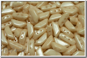 TINOS� PAR PUCA�, 10x4mm, white, op., champagne luster, 25 Stk.